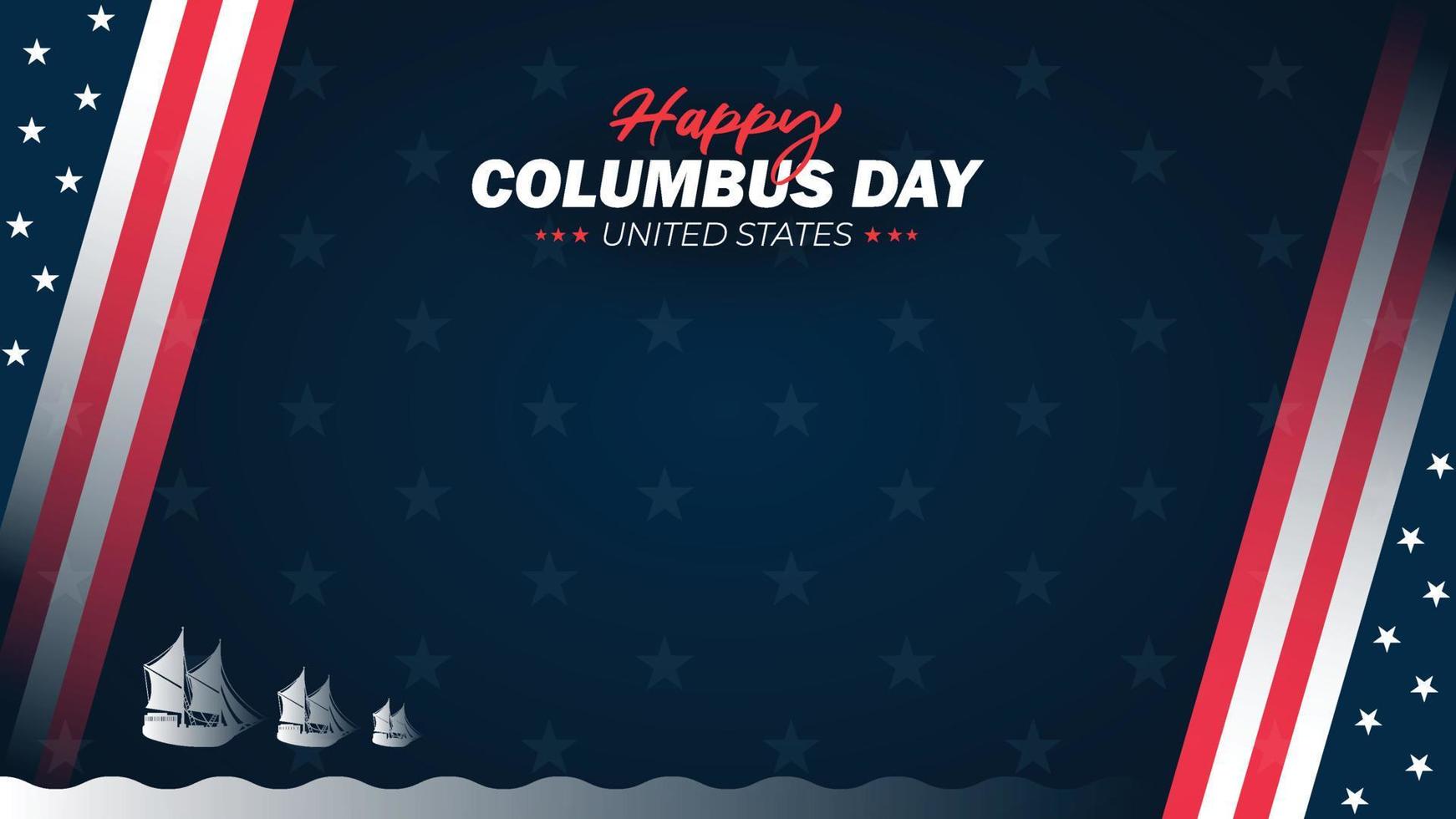 Columbus Day Background With Copy Space Area vector