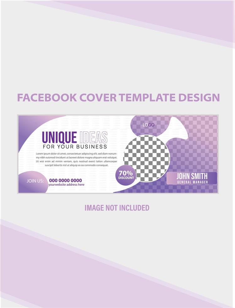 Social media header design template vector