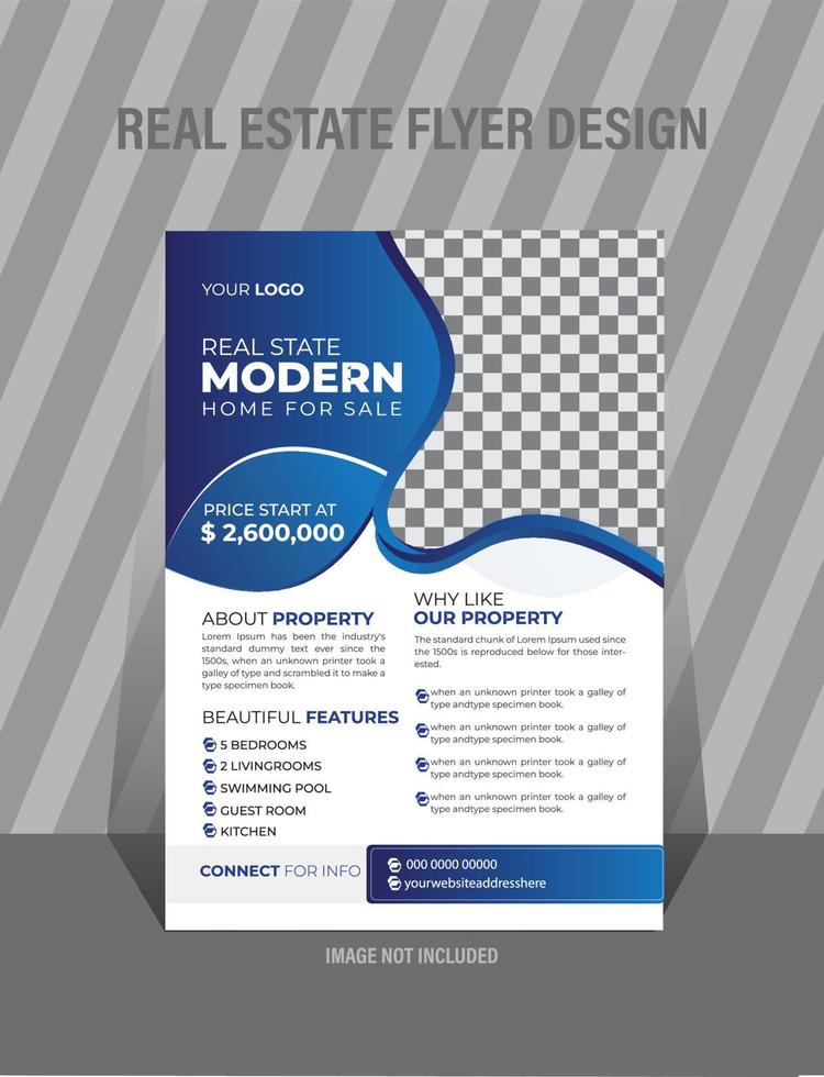 Modern real estate flyer design vector