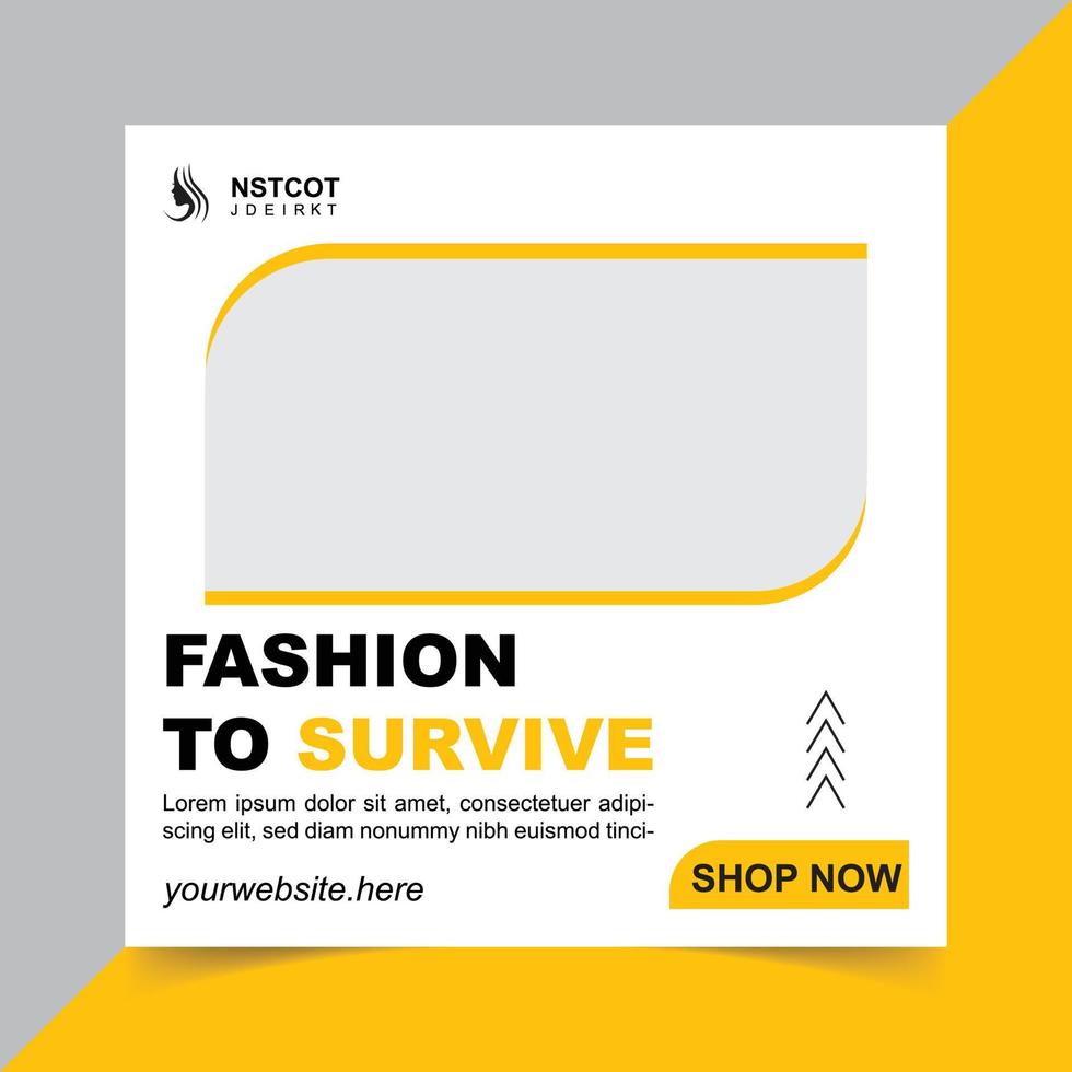 Social Media post fashion sale or banner template post pro vector