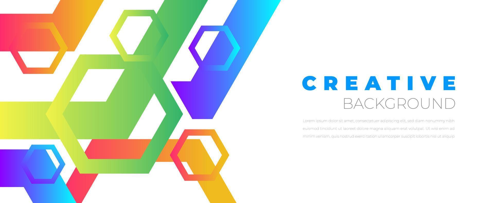 Abstract colorful geometric background vector design