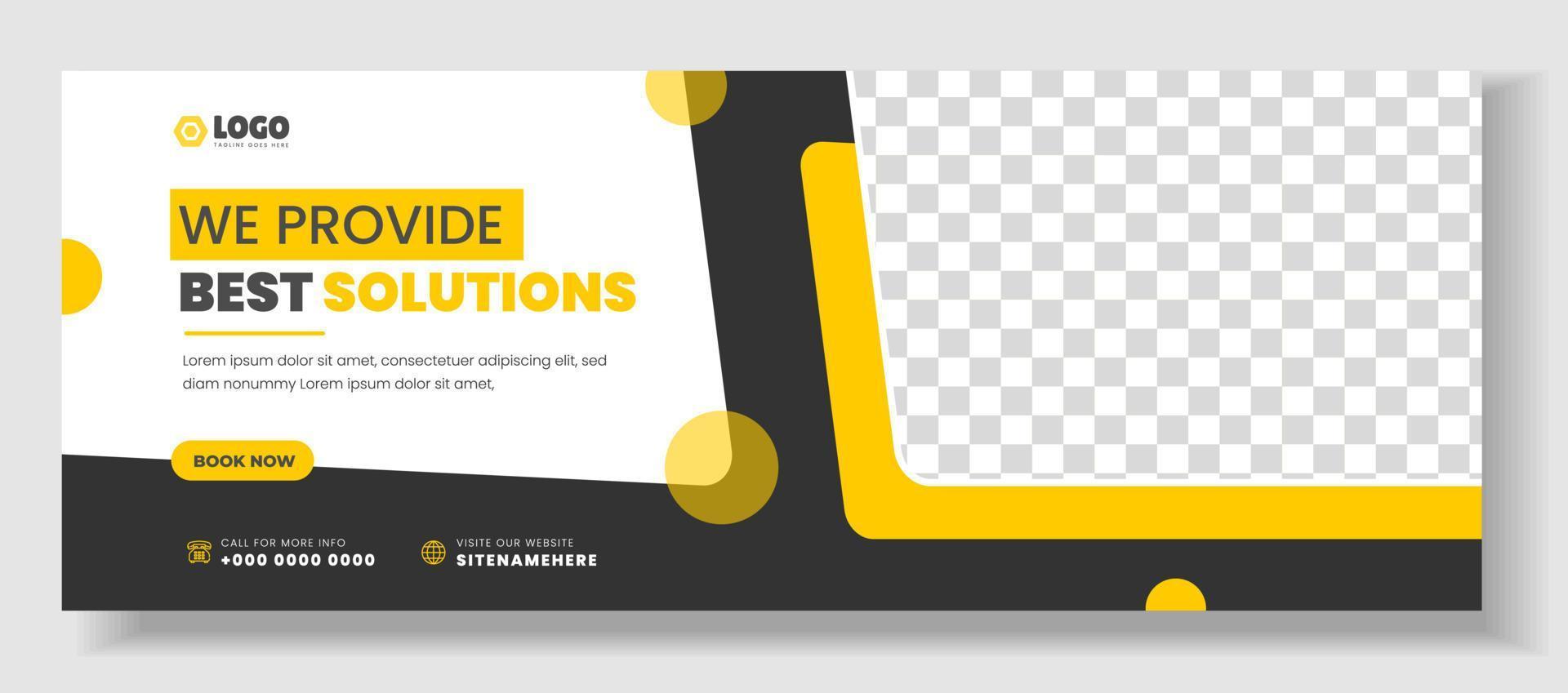 Digital marketing Social Media Cover photo Template Design . digital marketing agency web banner. digital marketing web banner design layout. web banner. social media cover design. vector