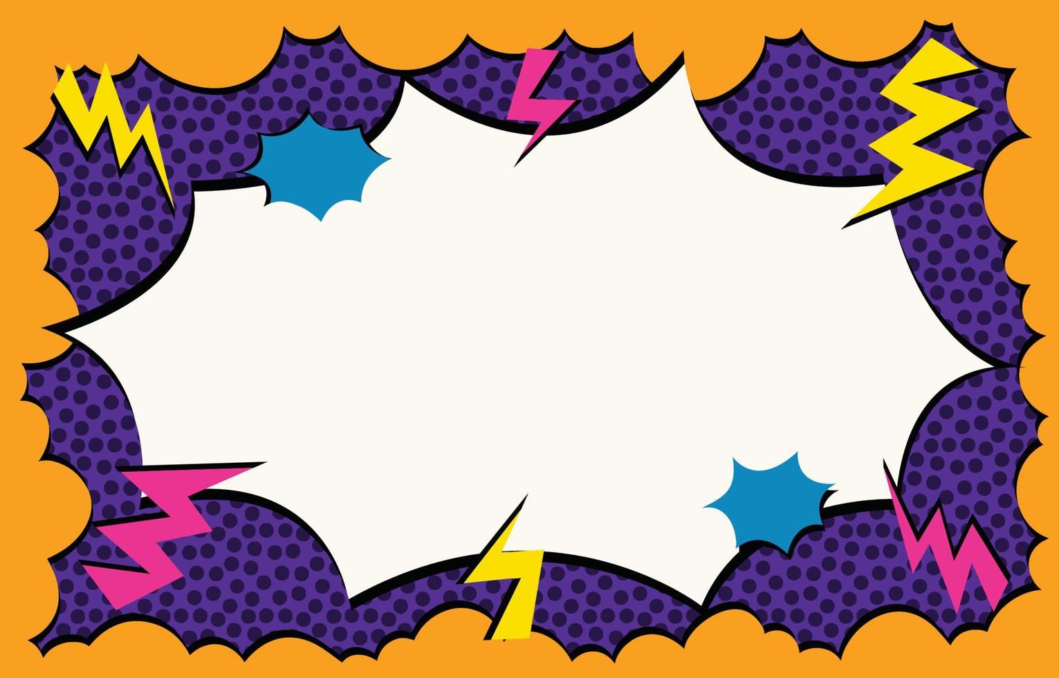 Comic Pop Art Cloud Background vector