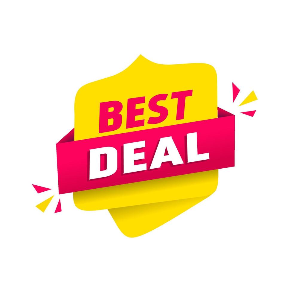 Best deal banner, label, icon flat design. Vector illustration on white background.