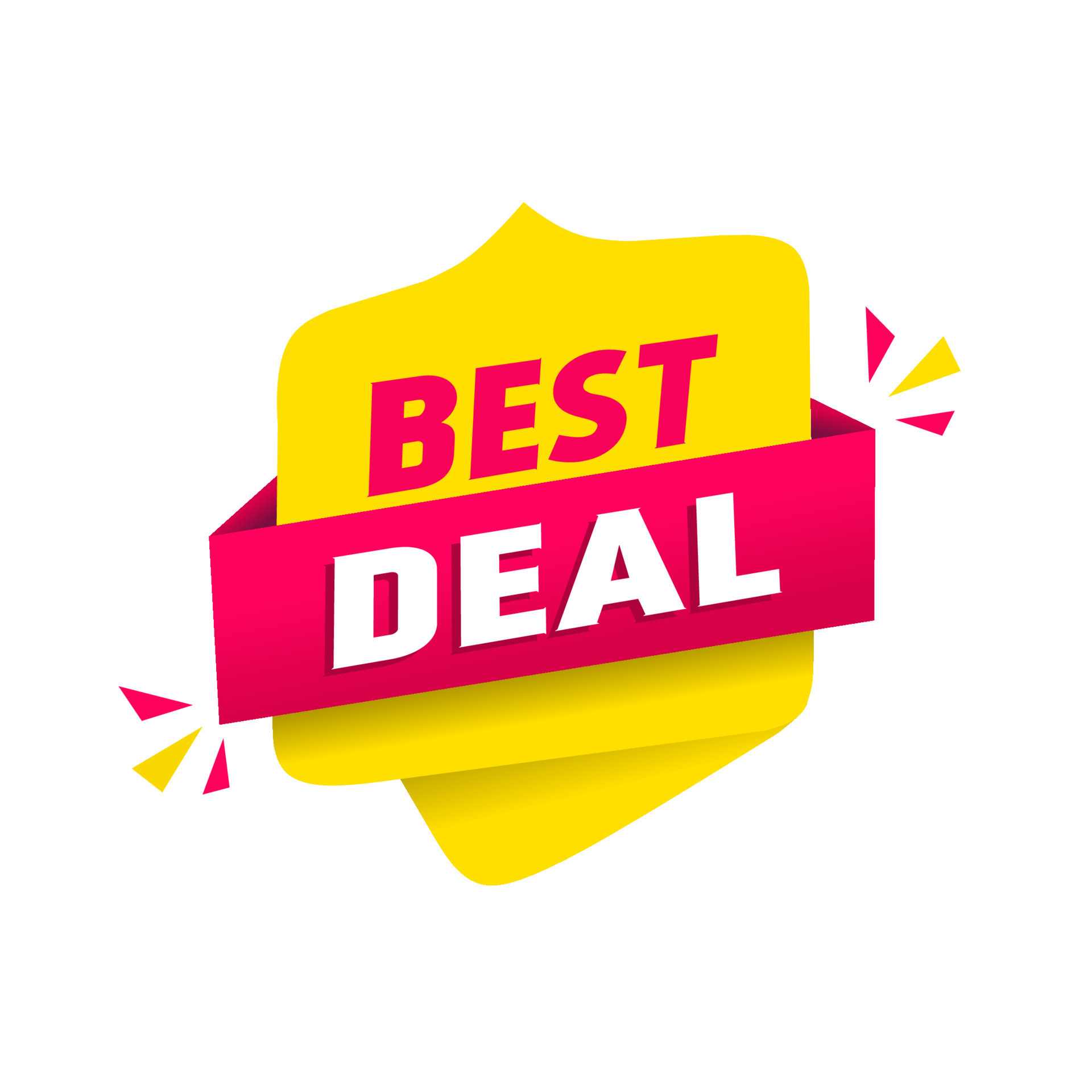 Best deal banner, label, icon flat design. Vector illustration on