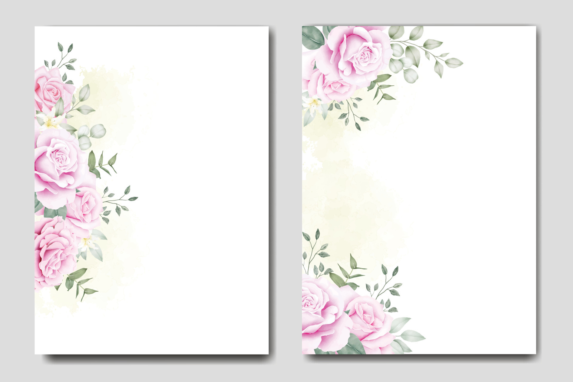 Beautiful Floral Roses Wedding Invitation Card Template 12715023 Vector Beautiful Floral Roses Wedding Invitation Card Template 12715023 Vector