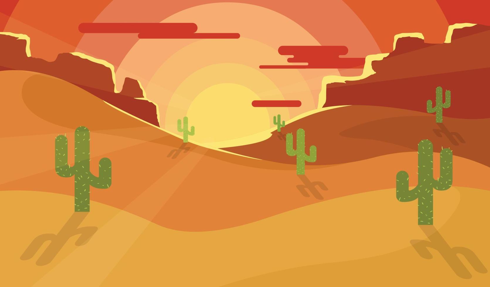 ilustración vectorial del desierto vector