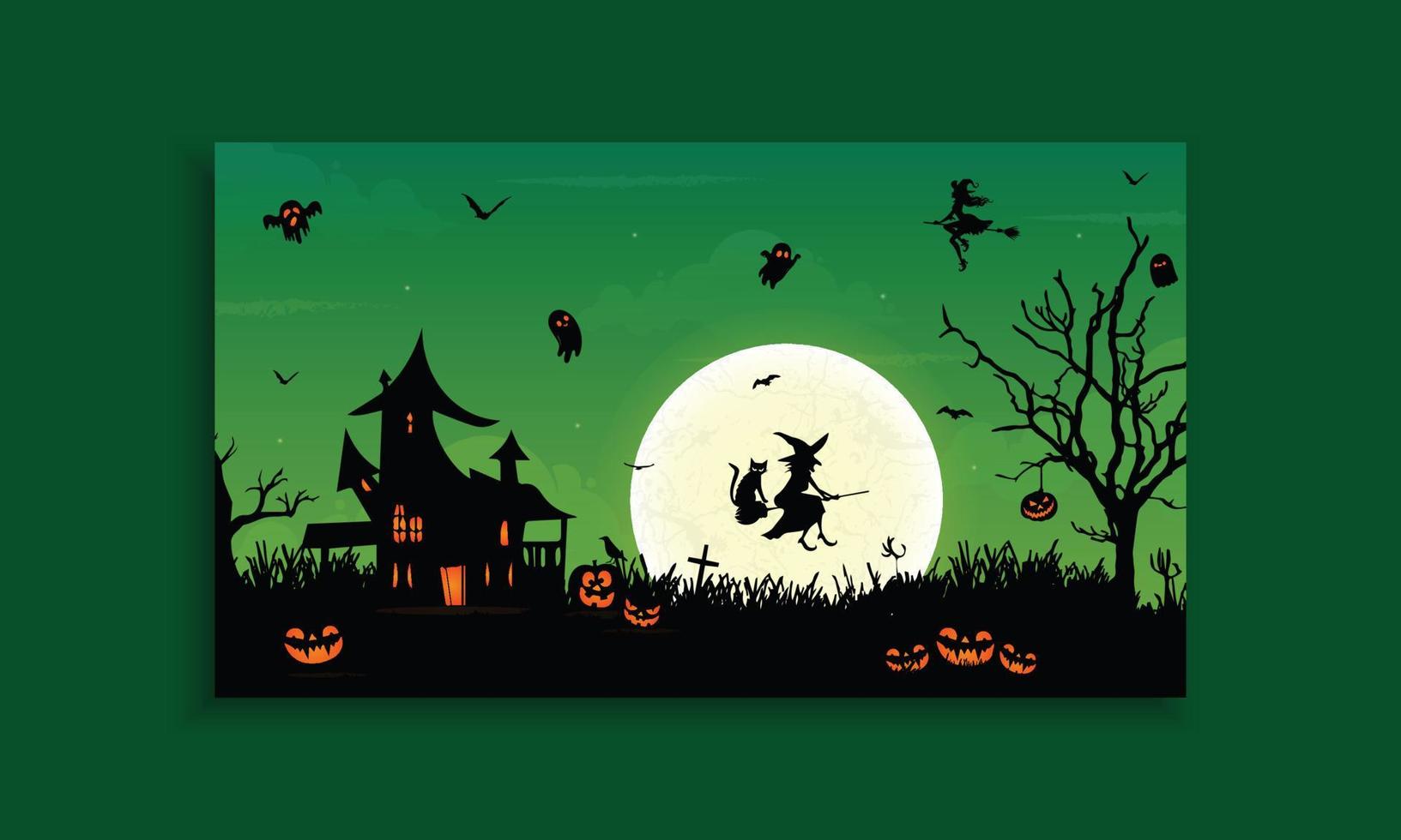 diseño de plantilla de banner web de halloween vector