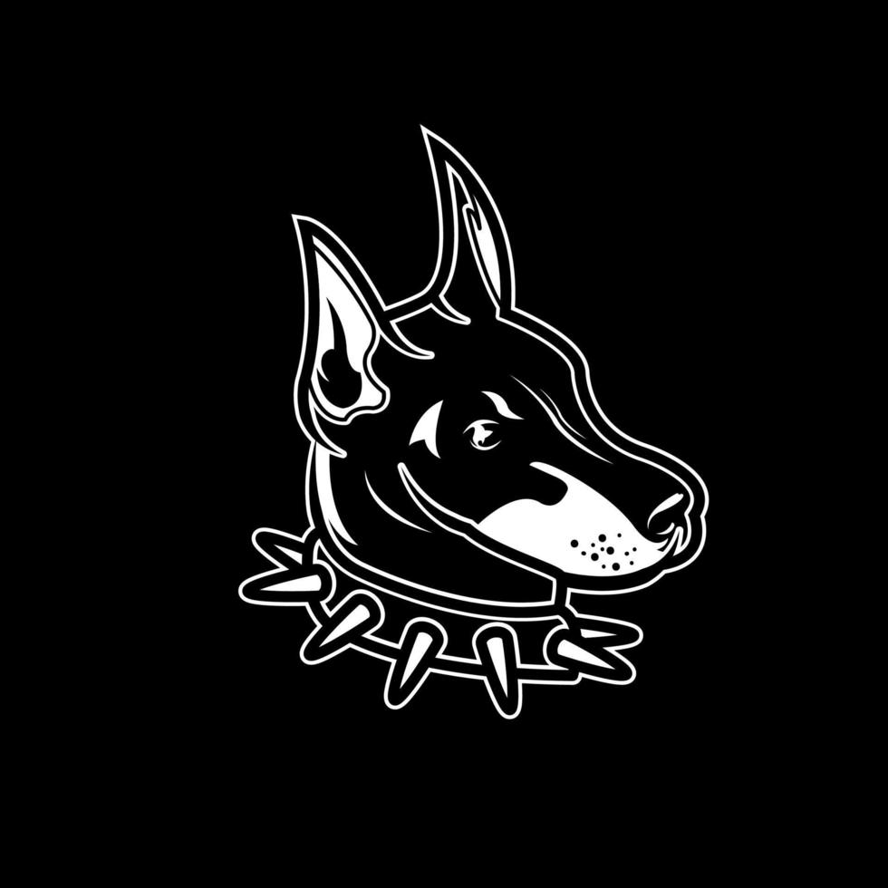 diseño de tatuaje doberman flash para camiseta vector