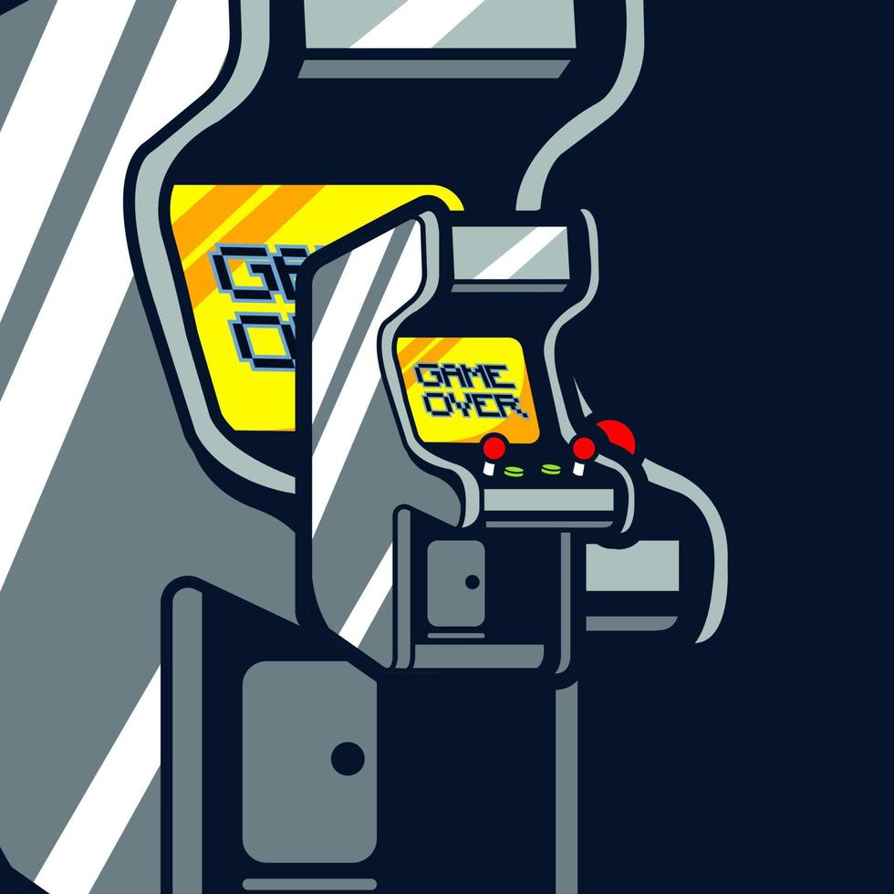 Game machine vector design childhood