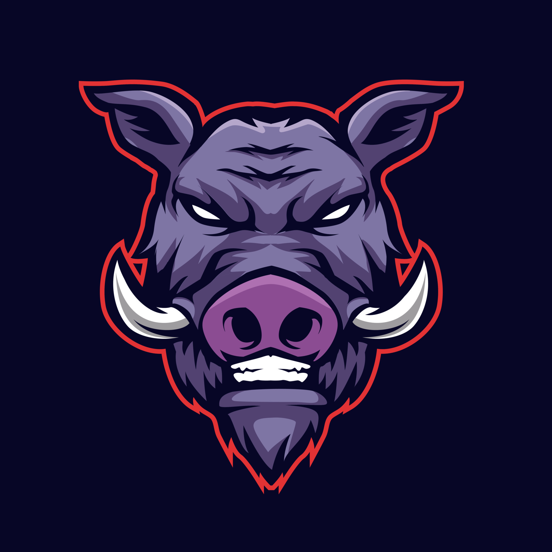 boar head mascot gaming logo illustration 12715362 Vector Art at Vecteezy