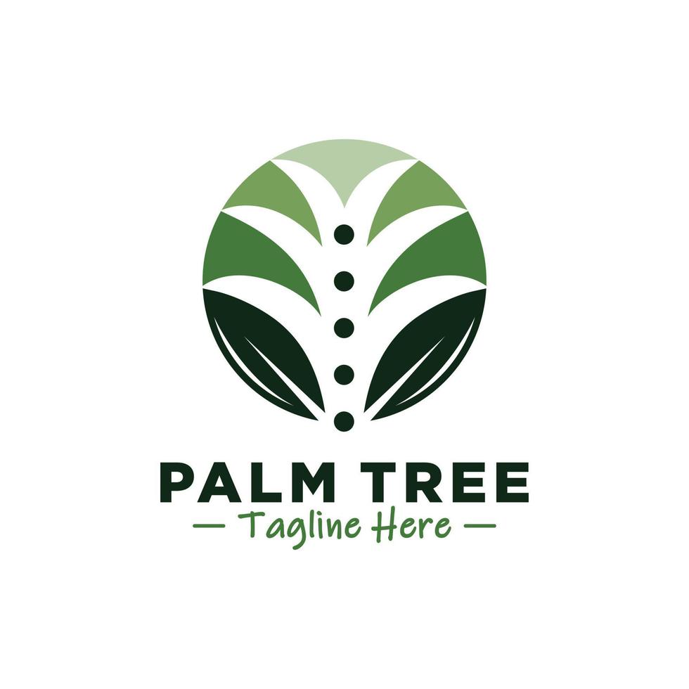 diseño de logotipo de vector de palmera