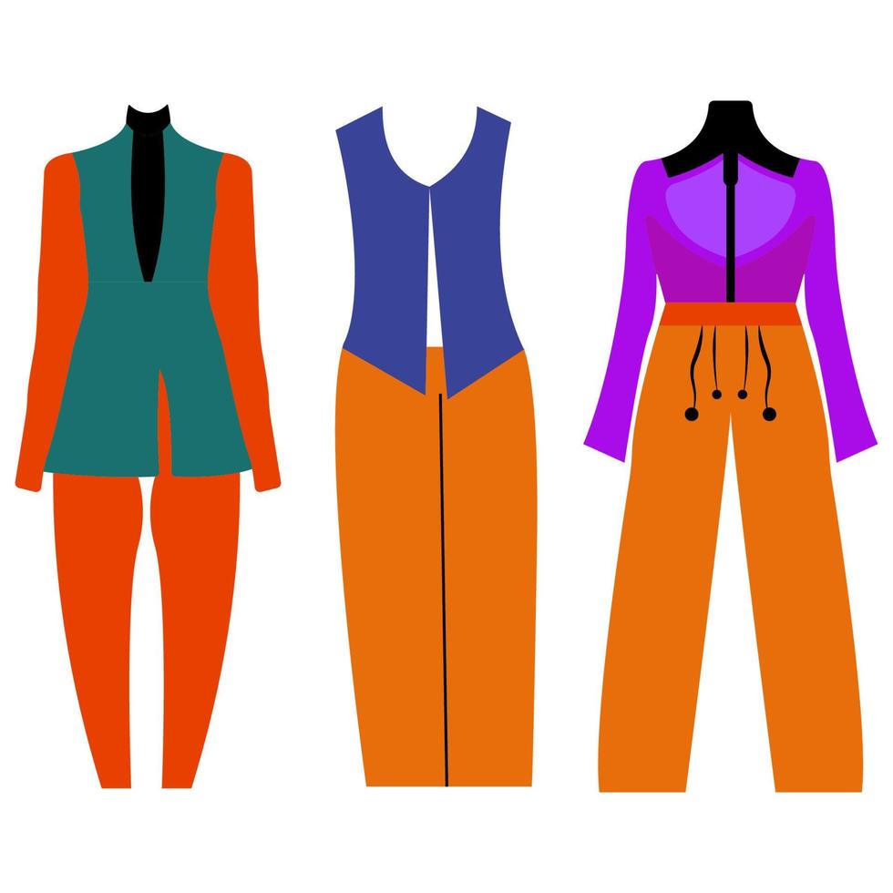 ropa de mujer colorida vector