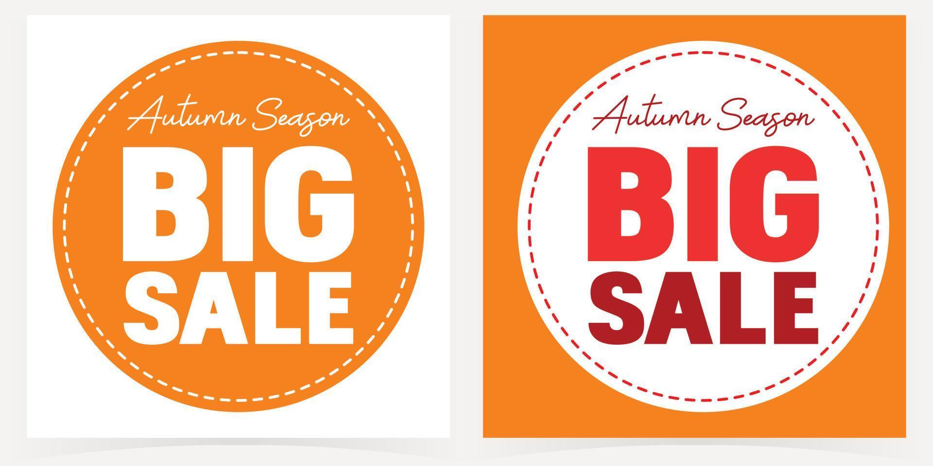 Autumn Sale. Modern simple background vector typography text quote. Suitable for poster, cover, ads, social banner, or flyer.
