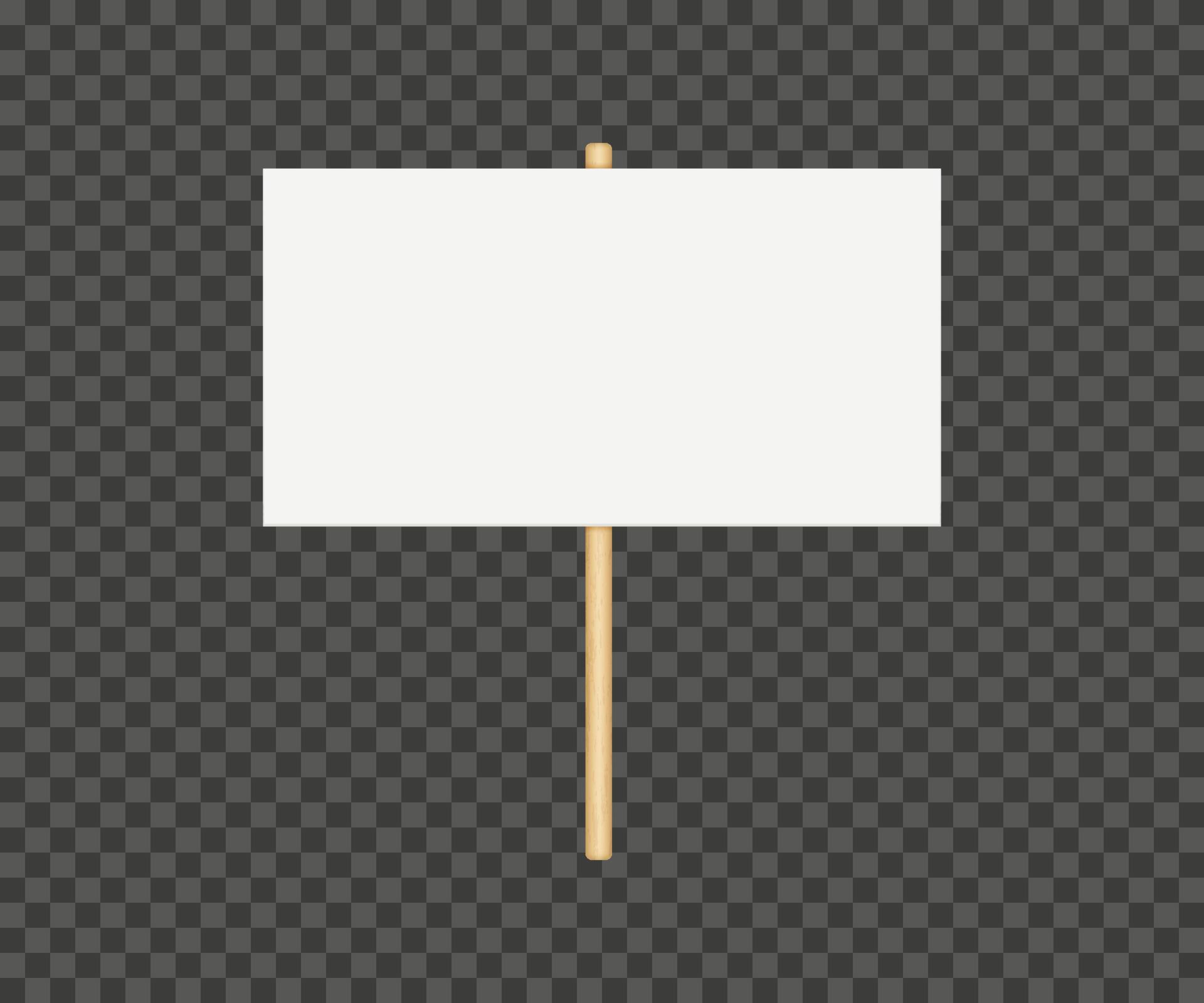 Picket banner frame. Blank demonstration banner mock up. Empty protest
