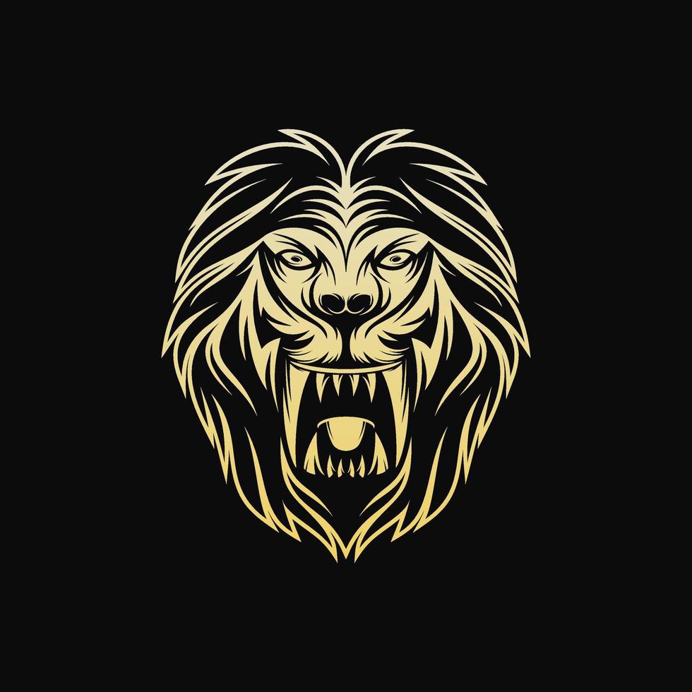 plantilla de vector de diseño de logotipo de rey león