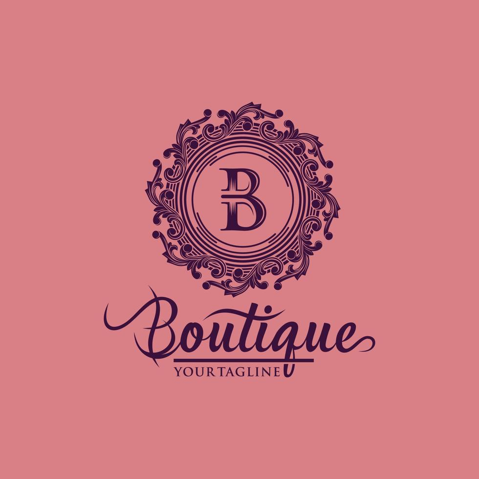 Luxury boutique logo templates vector