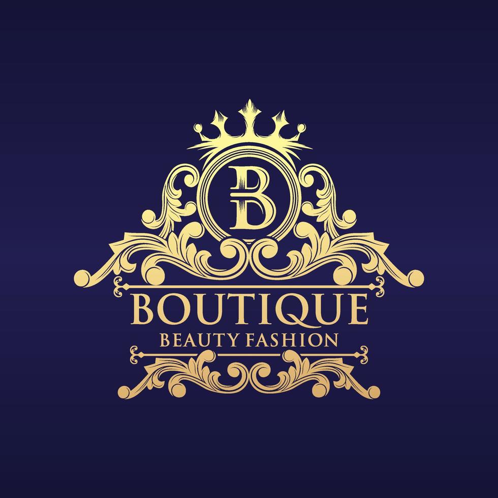 Luxury boutique logo templates vector