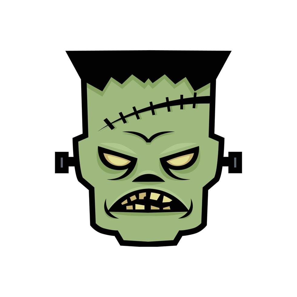 frankenstein cartoon cute halloween vector