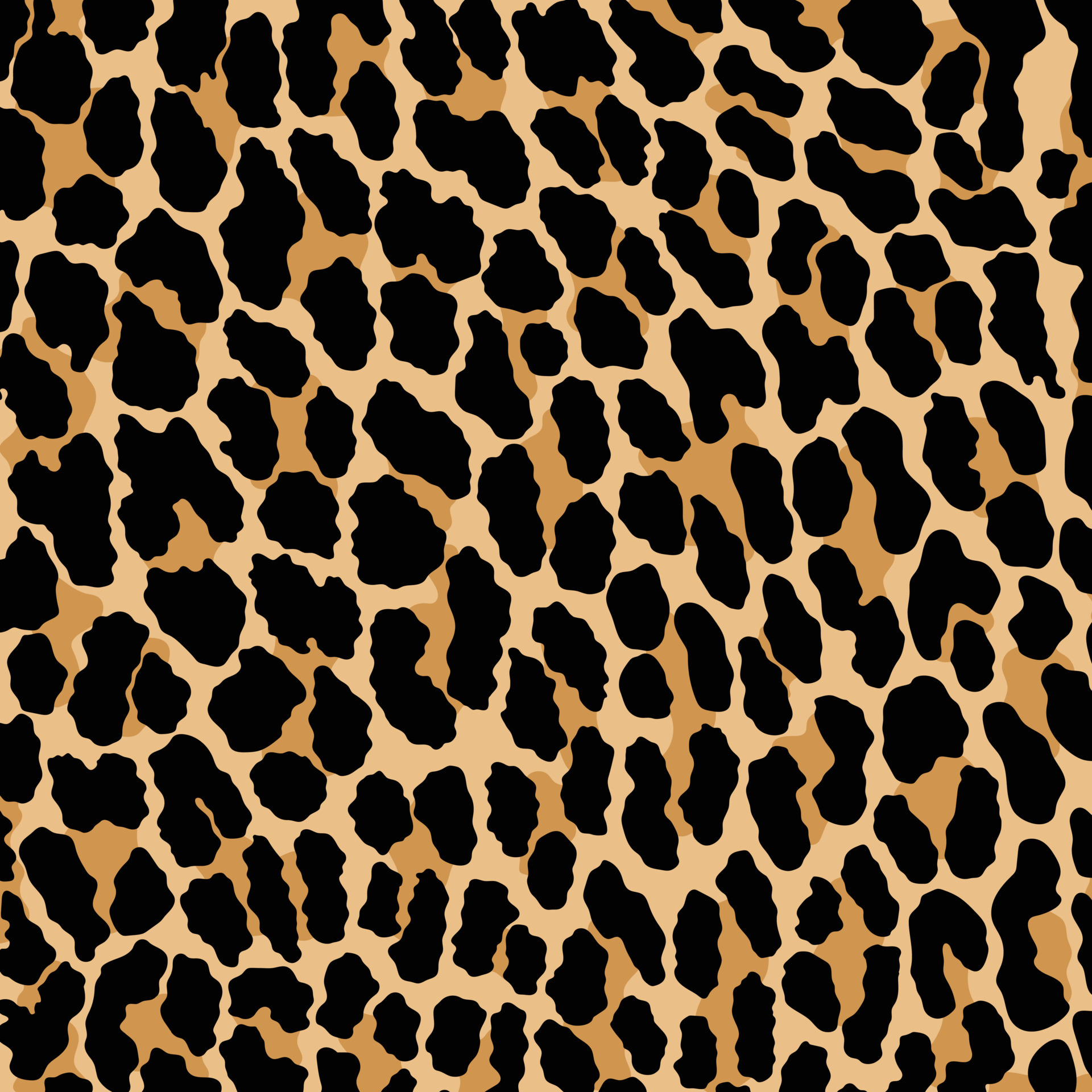 Animal fur skin pattern zoo print. Hyena leopard cheetah like big cat  vector background isolated on square template wallpaper. Simple flat wild  life backdrop drawing for paper or textile scarf prints. 20251951