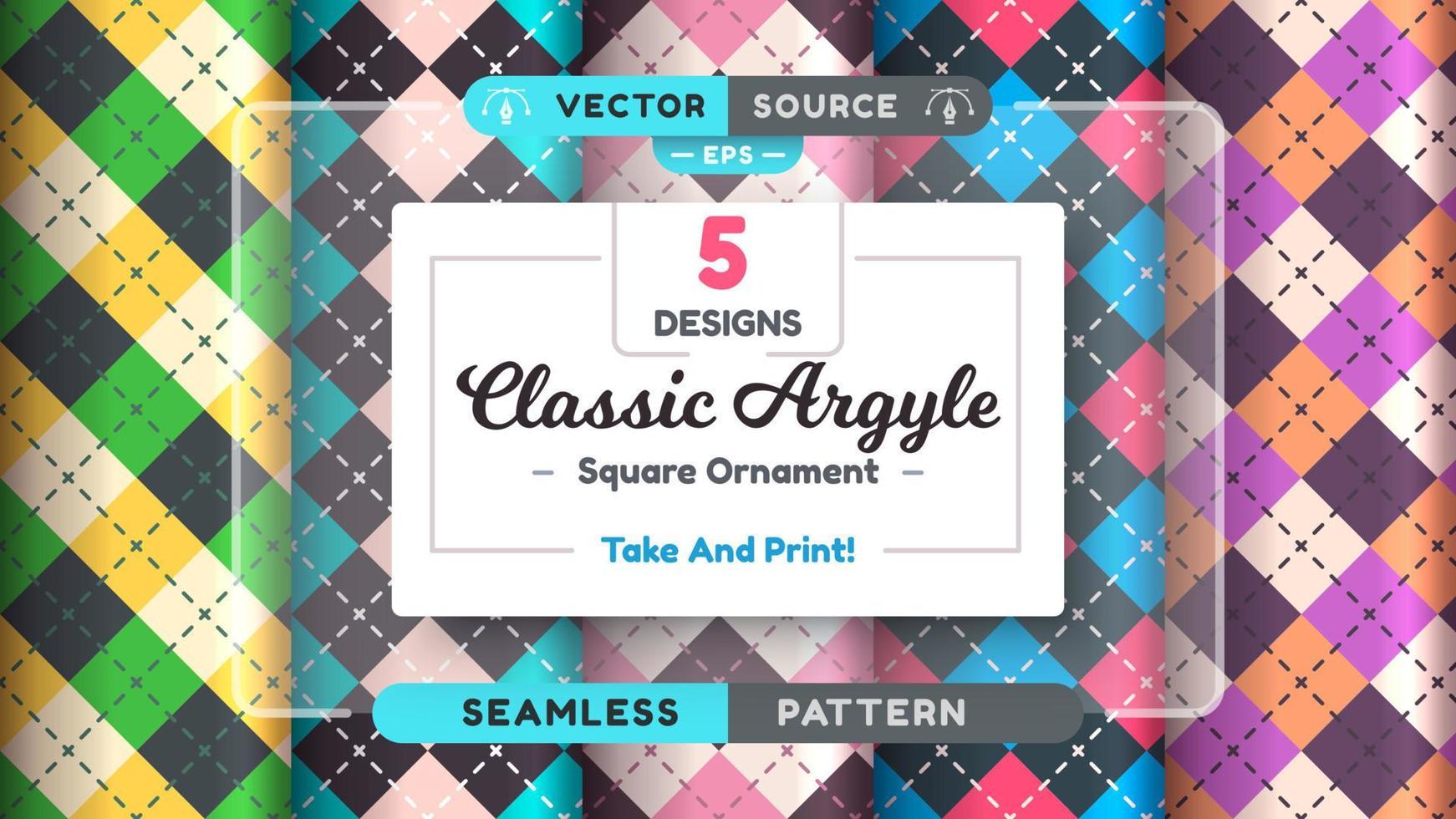 Argyle Seamless Pattern, Fabric Texture Background, Textile Wallpaper vector