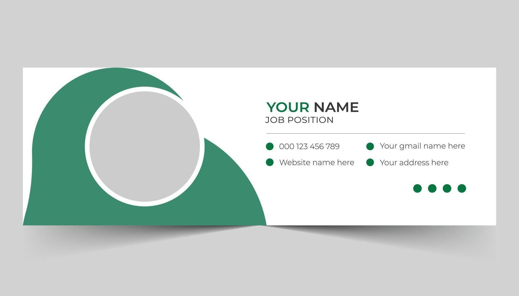 Standard And professional Email signature vector