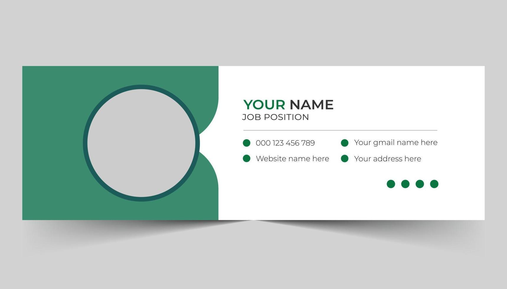 Standard And professional Email signature vector