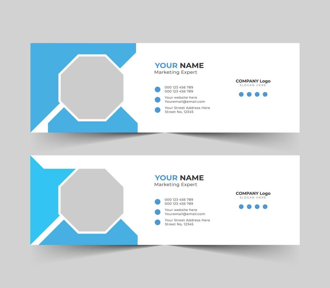 Standard And professional Email signature vector