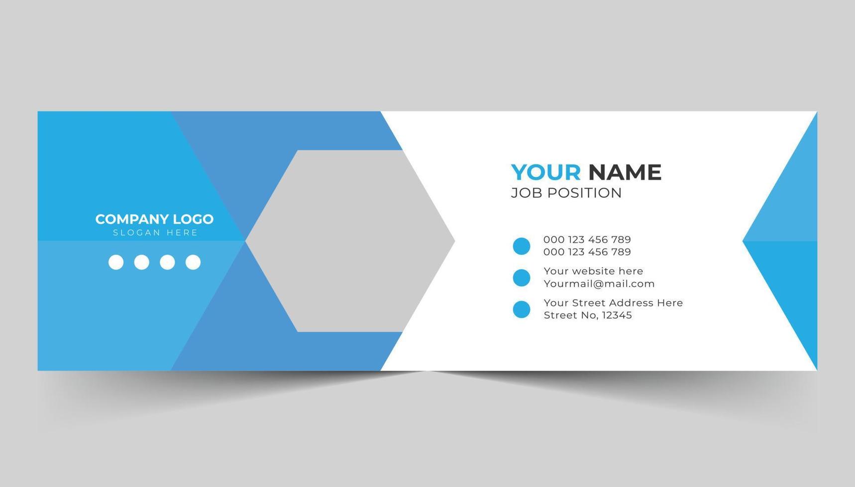 Standard And professional Email signature vector