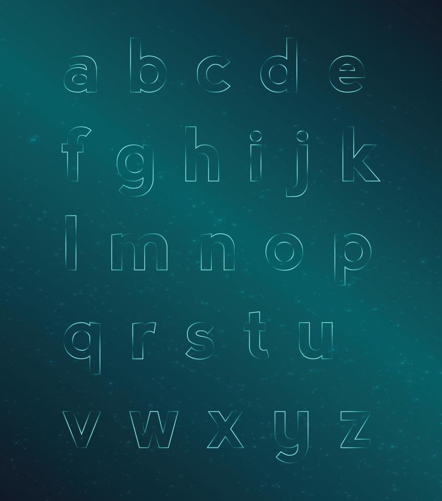 Red neon light lower case character set with reddish austro background vector