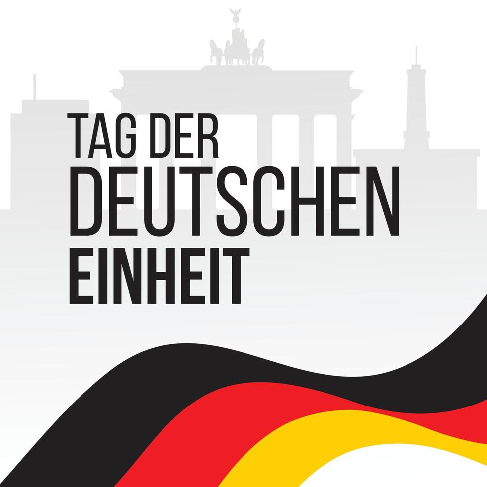 German unity day Tag der deutschen einheit banner vector