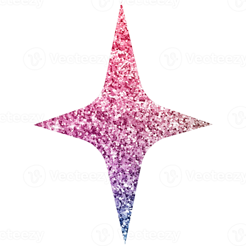 Shiny glitter star. Celestial element. Transparent PNG Clipart
