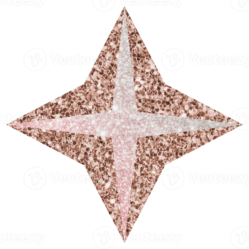 Shiny glitter star. Celestial element. Transparent PNG Clipart