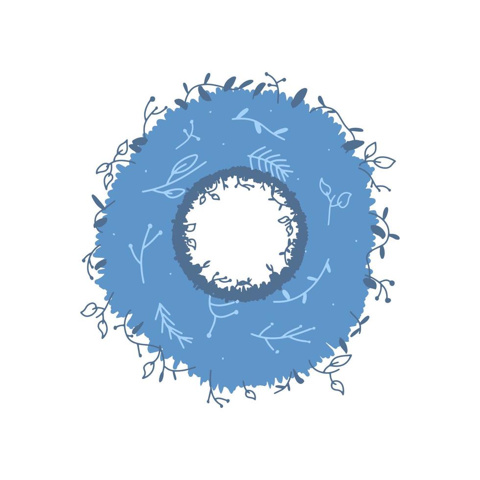 New Year's wreath. Vector illustration in hand drawn style