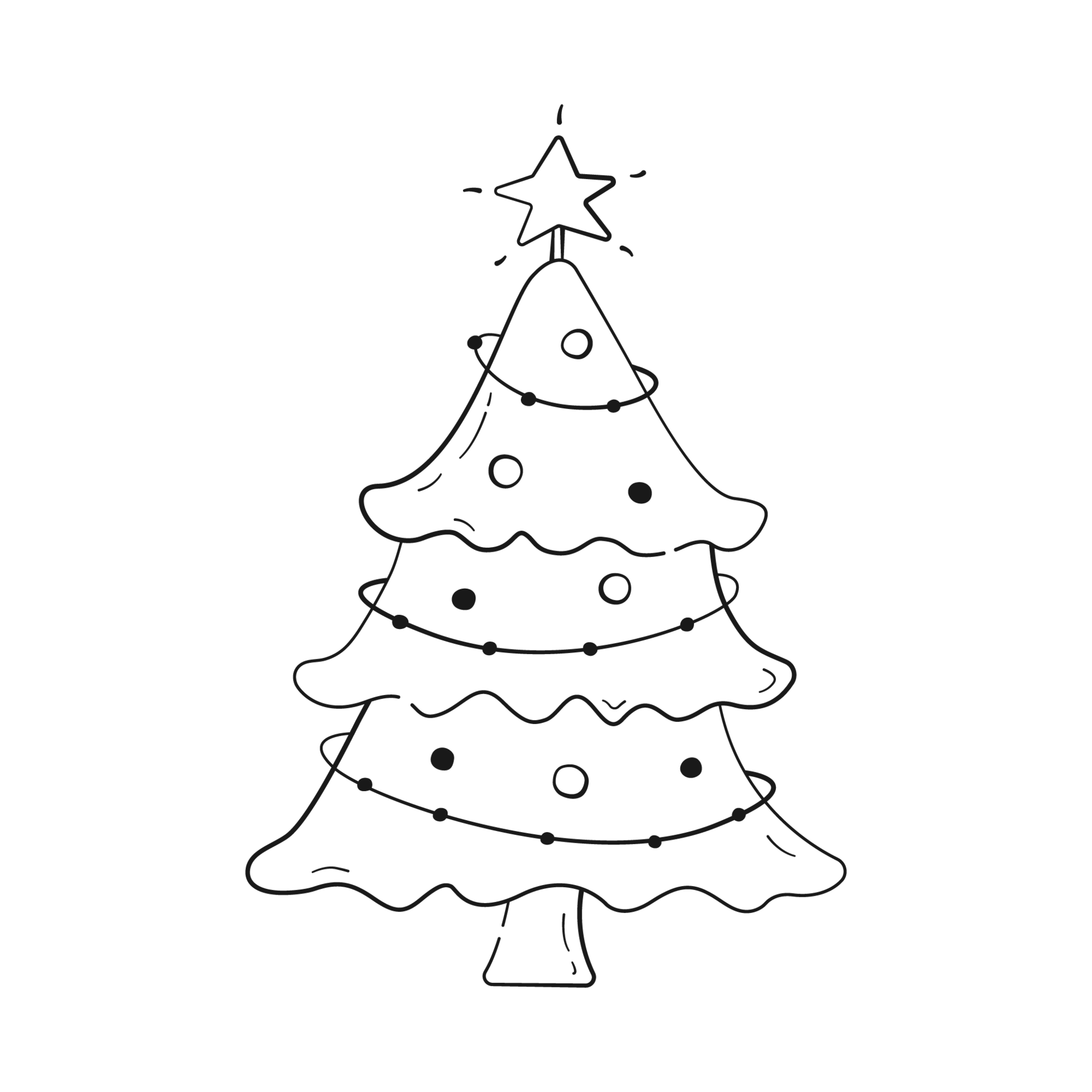 Free árbol de navidad con estrella, guirnalda y adornos. árbol de navidad en estilo de dibujo lineal negro. png en fondo transparente 12716130 PNG with Transparent Background Free árbol de navidad con estrella, guirnalda y adornos. árbol de navidad en estilo de dibujo lineal negro. png en fondo transparente 12716130 PNG with Transparent Background