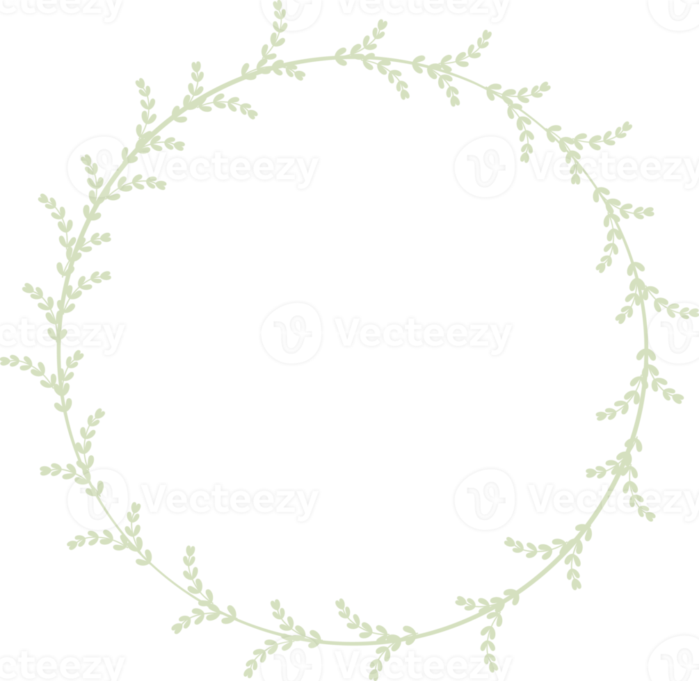 minimal ljuv pastell krans blommor ram png