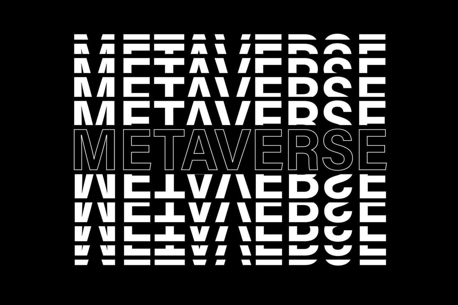 estandarte del metaverso. concepción de la realidad virtual vector