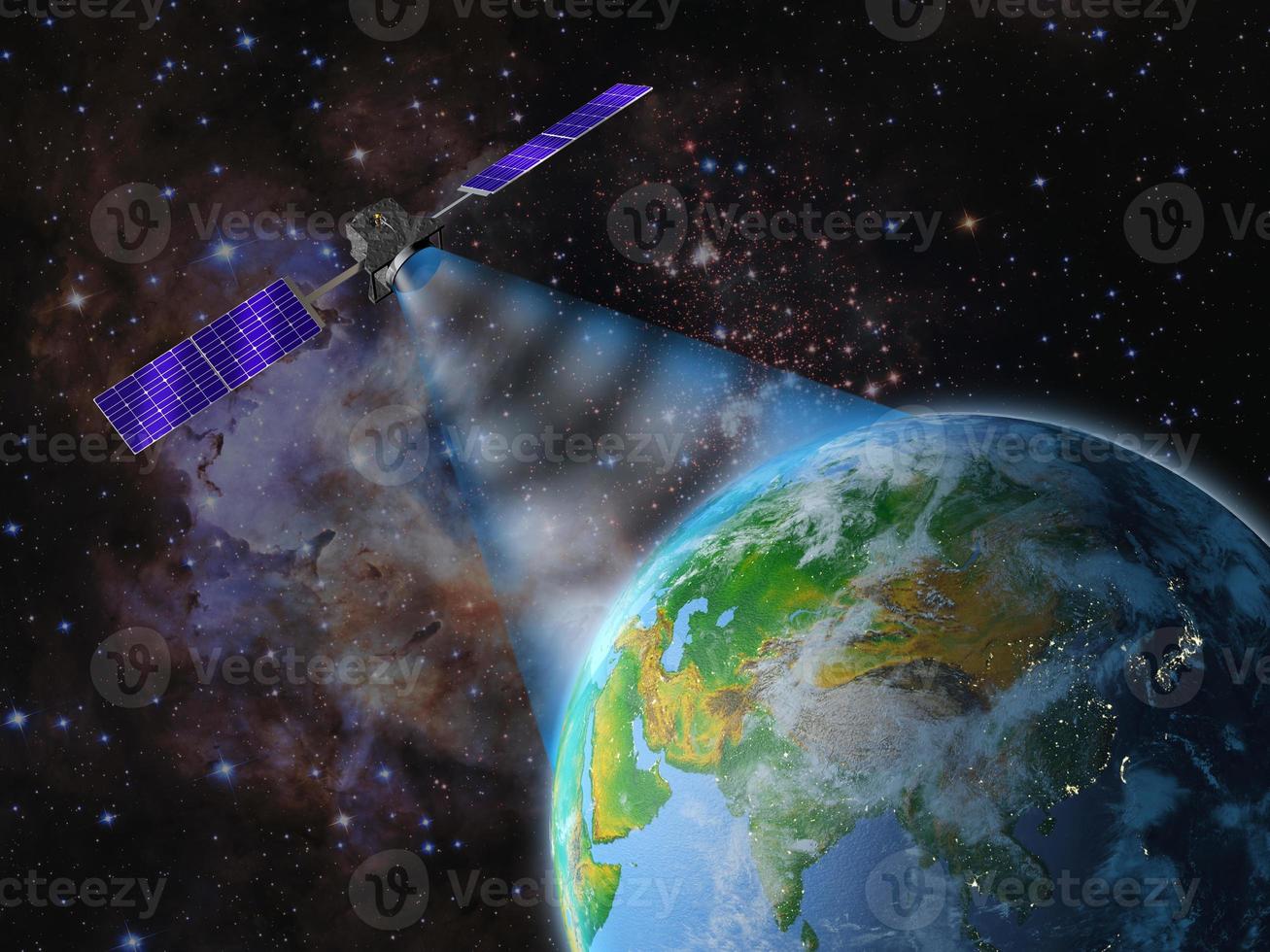 Satellite transmits a signal photo