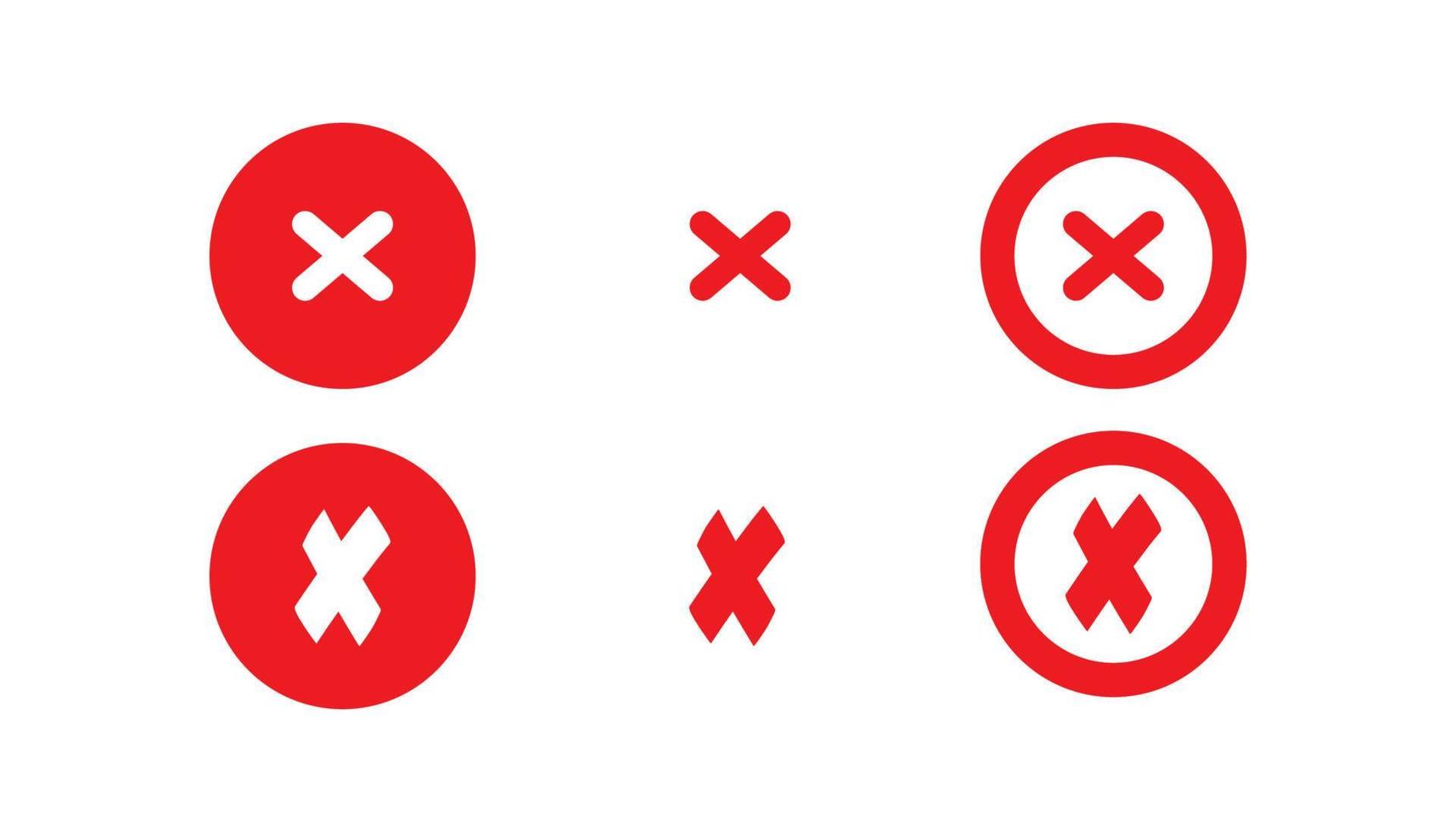 Set of Wrong Icon vector