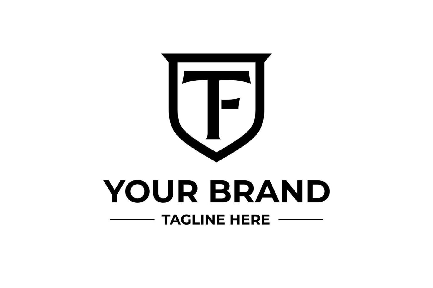 icono de diseño de logotipo de alfabeto de letra abstracta tf para marca o negocio vector