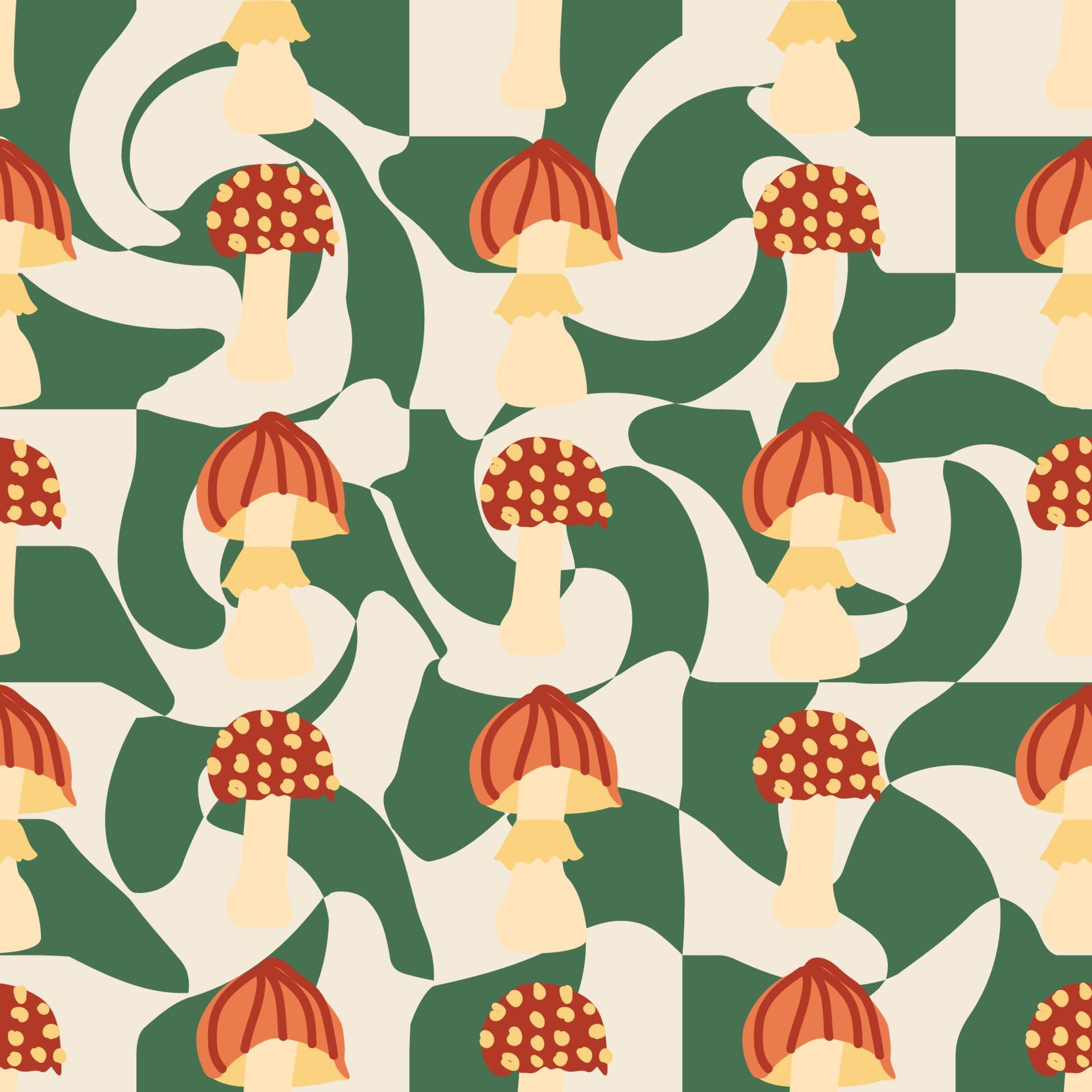 Magic psychedelic drug mushrooms seamless pattern Psychedelic Magic psychedelic drug mushrooms seamless pattern Psychedelic