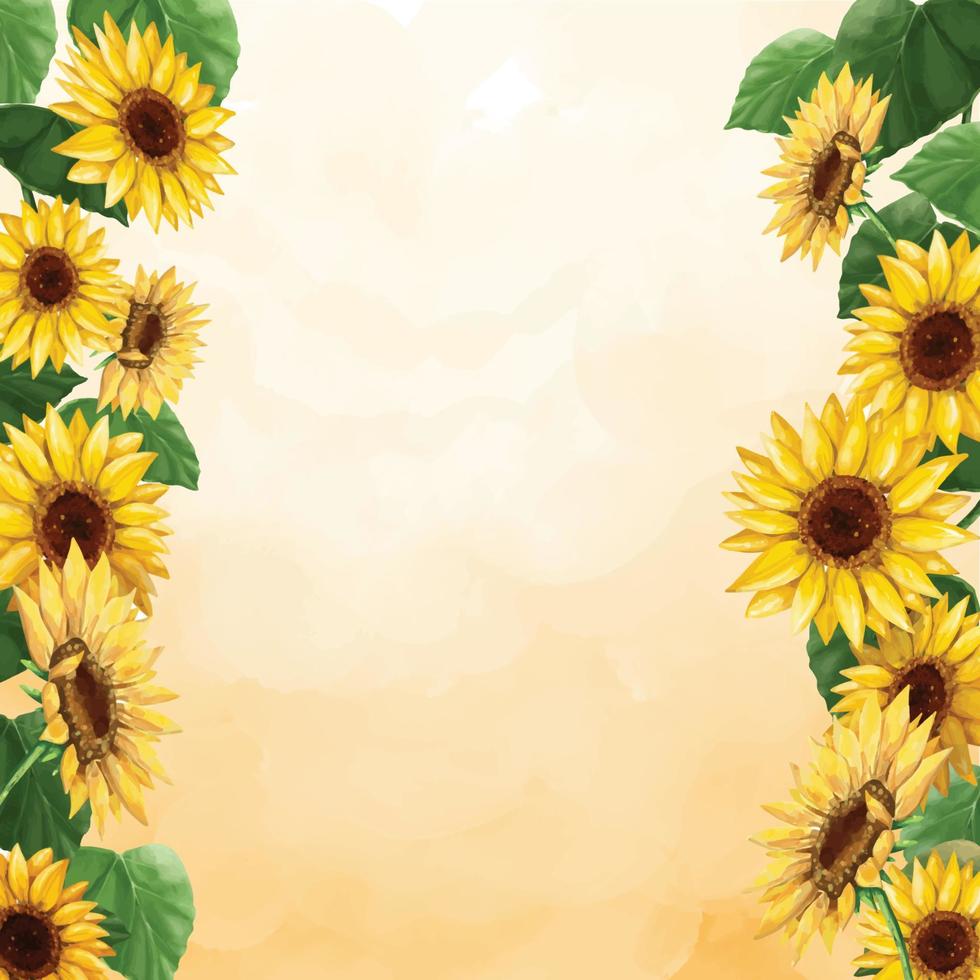 Beautiful Sunflower Garden Background vector