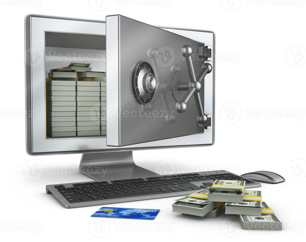 screen with open safe photo