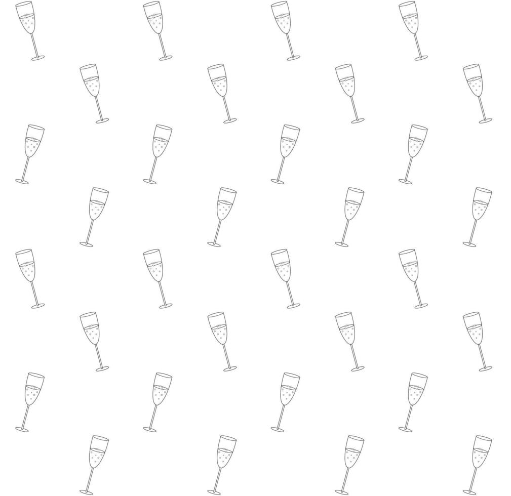 Seamless pattern of champagne vector