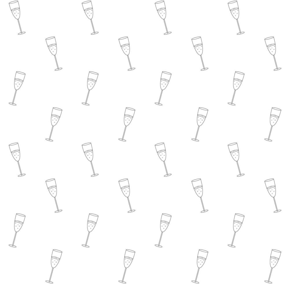 Seamless pattern of champagne vector