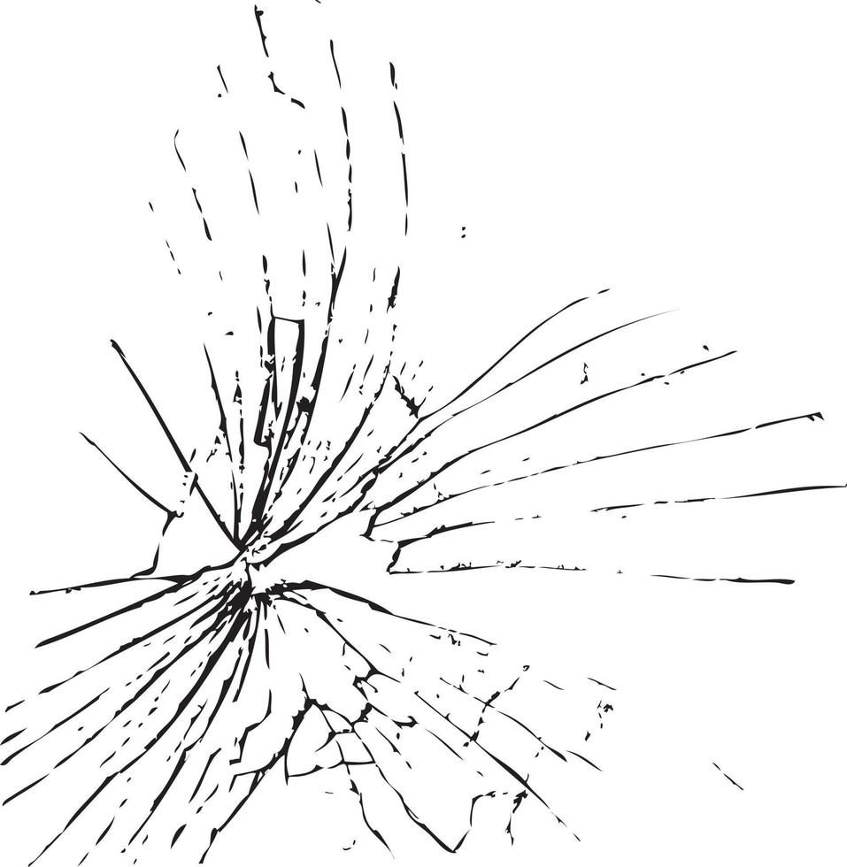 Background Vector illustration broken glass isolated on white background