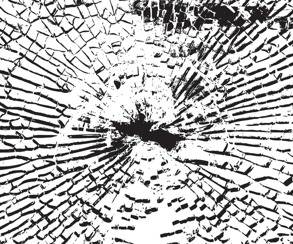 Background Vector illustration broken glass isolated on white background