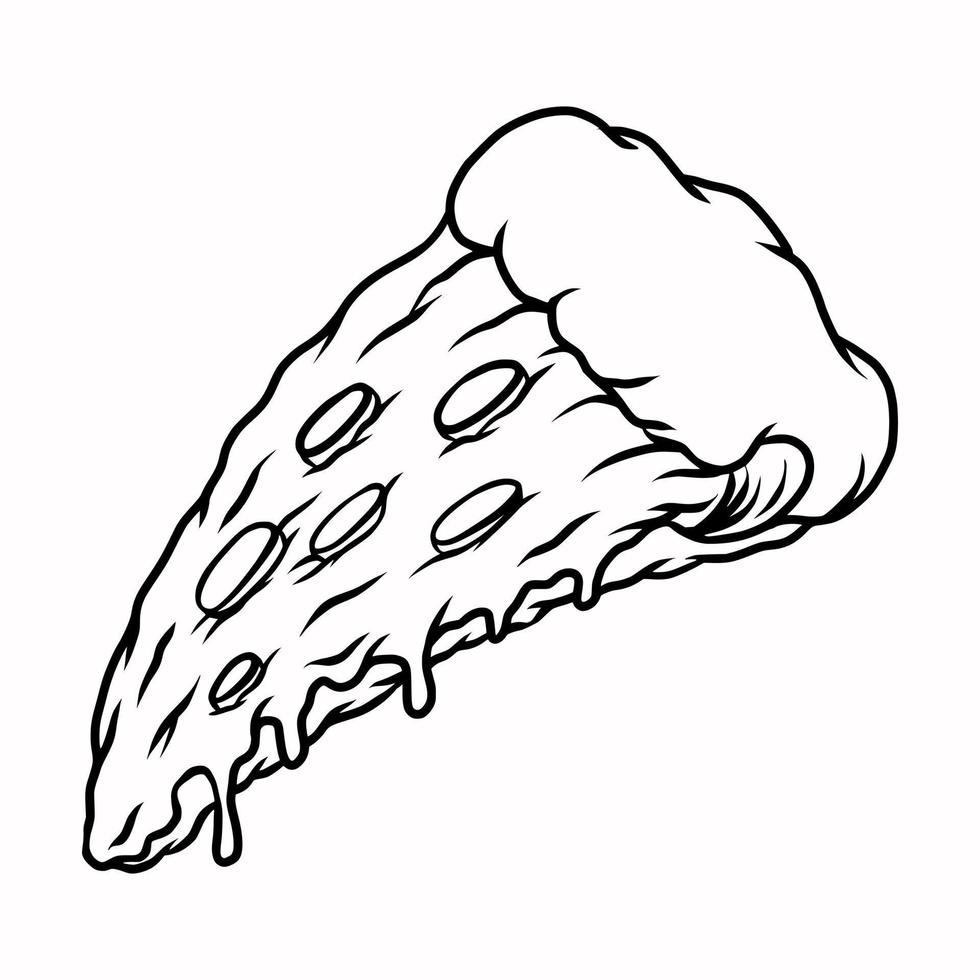 Hand drawn pizza vector art