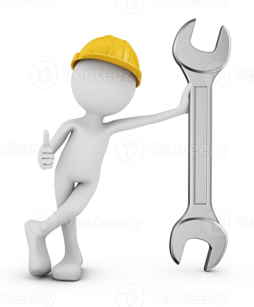 Man with wrench photo