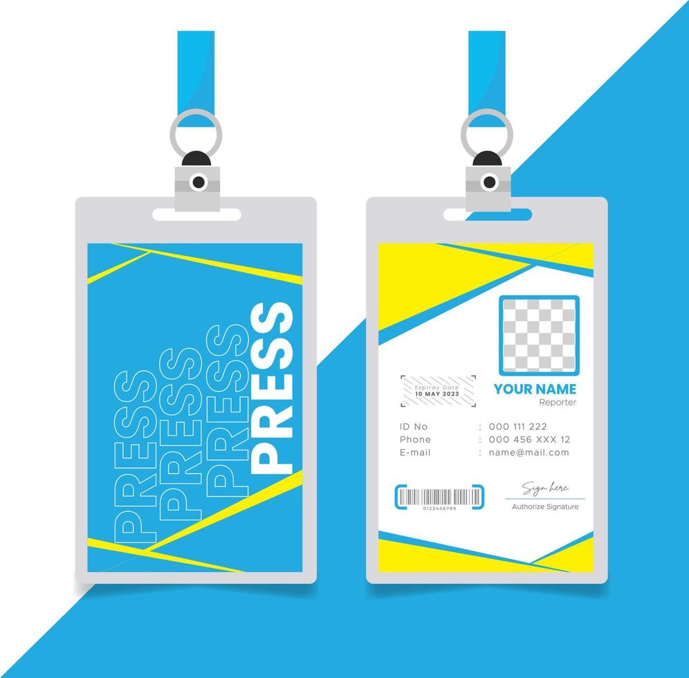 ID Card design template. Suitable for companies, corporates, offices and many other of business purposes. vector